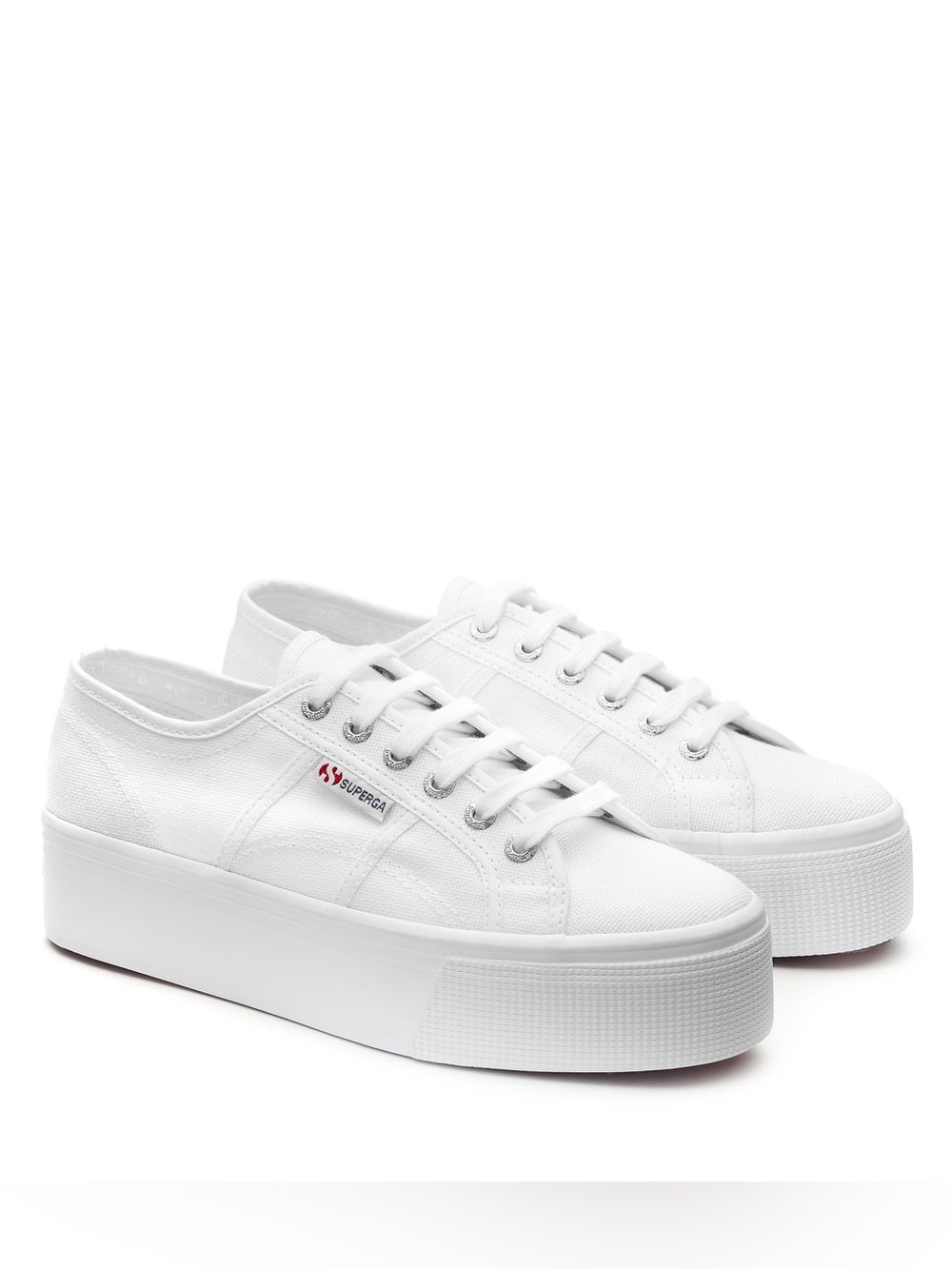 Superga Cream Platform Canvas Sneaker